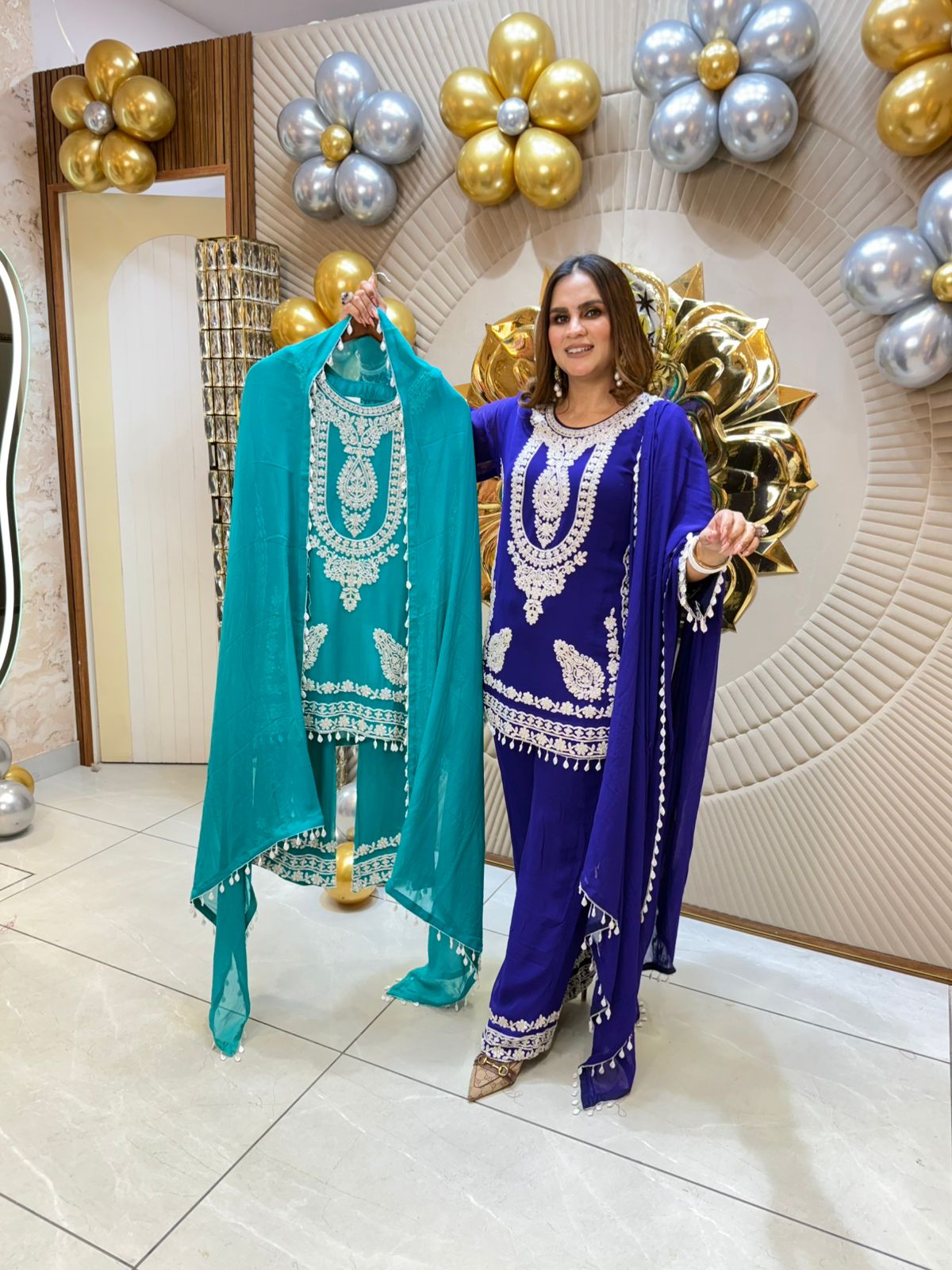 Beautiful Suit With Embroidery Work PC1817