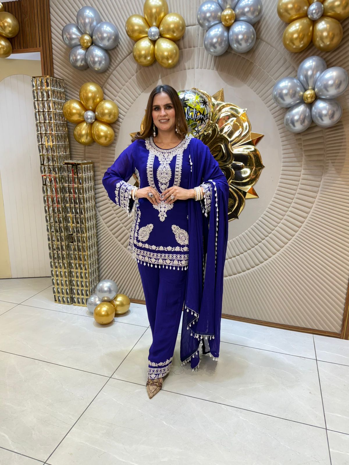 Beautiful Suit With Embroidery Work PC1817
