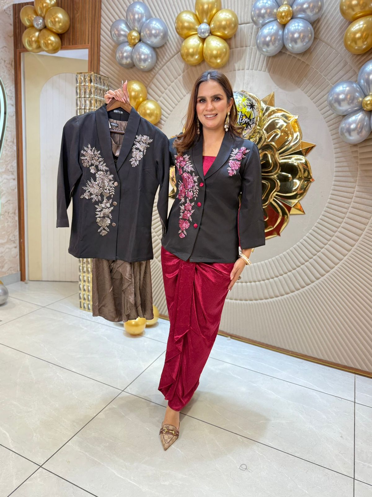 Very Pretty Three Piece Indowestern Set PC1818