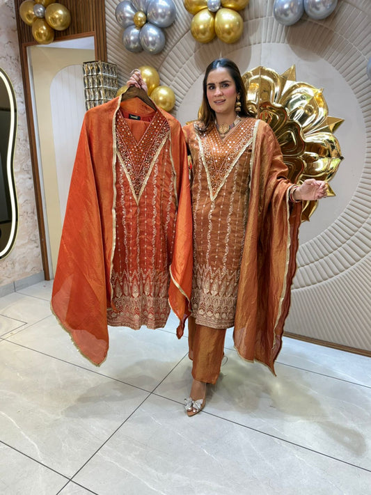 Beautiful V Neck Designer Suit PC1831