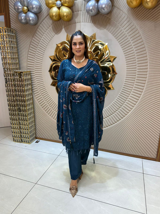 Beautiful Suit With Embroidery Suit PC1855
