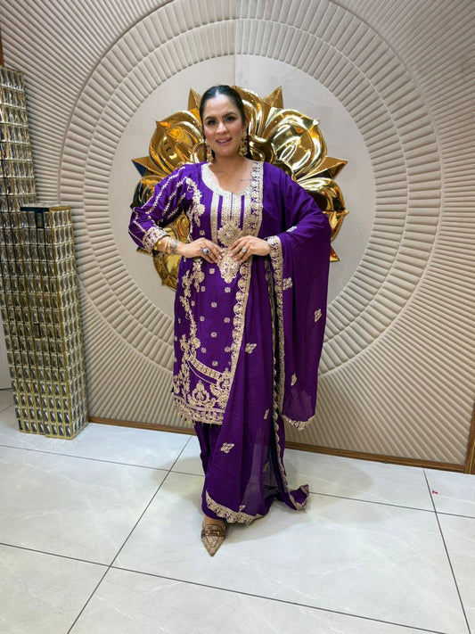 Elegant Purple Ensemble with Vibrant Variations PC1868