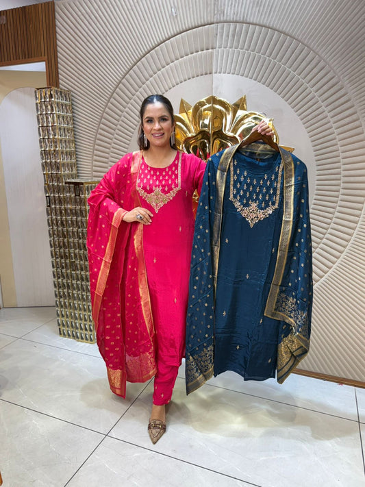 Beautiful Suit With Neck Work PC1872