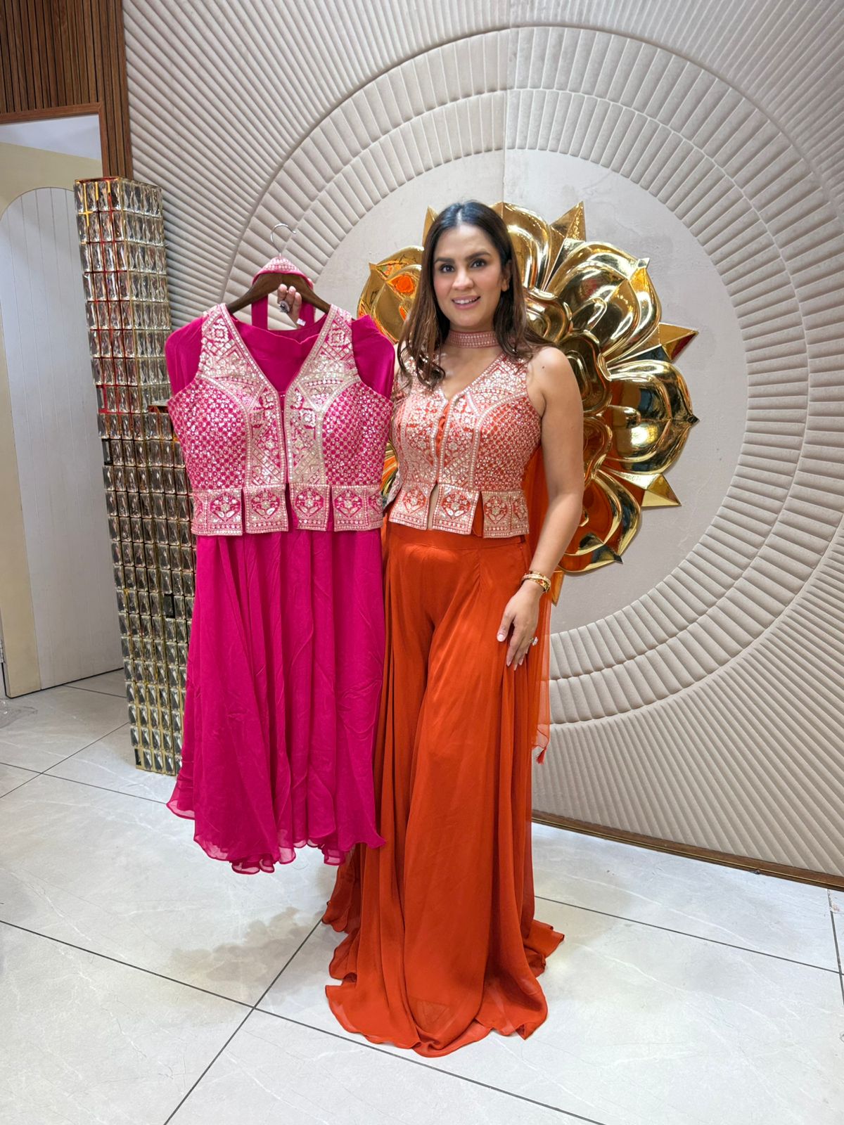 Glamorous Designer Tops with Flowing Bottoms PC1885