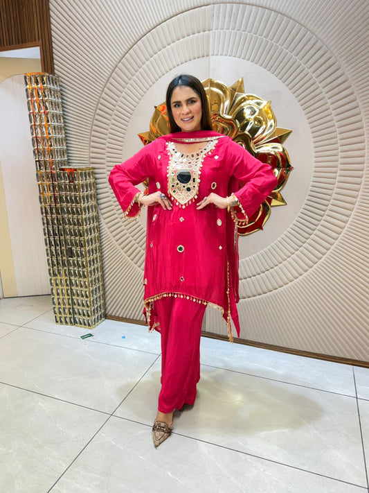 Very Pretty Suit With Mirror Work PC1894