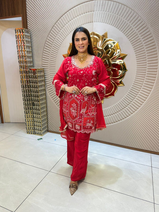 Beautiful Suit With Embroidery Work PC1896