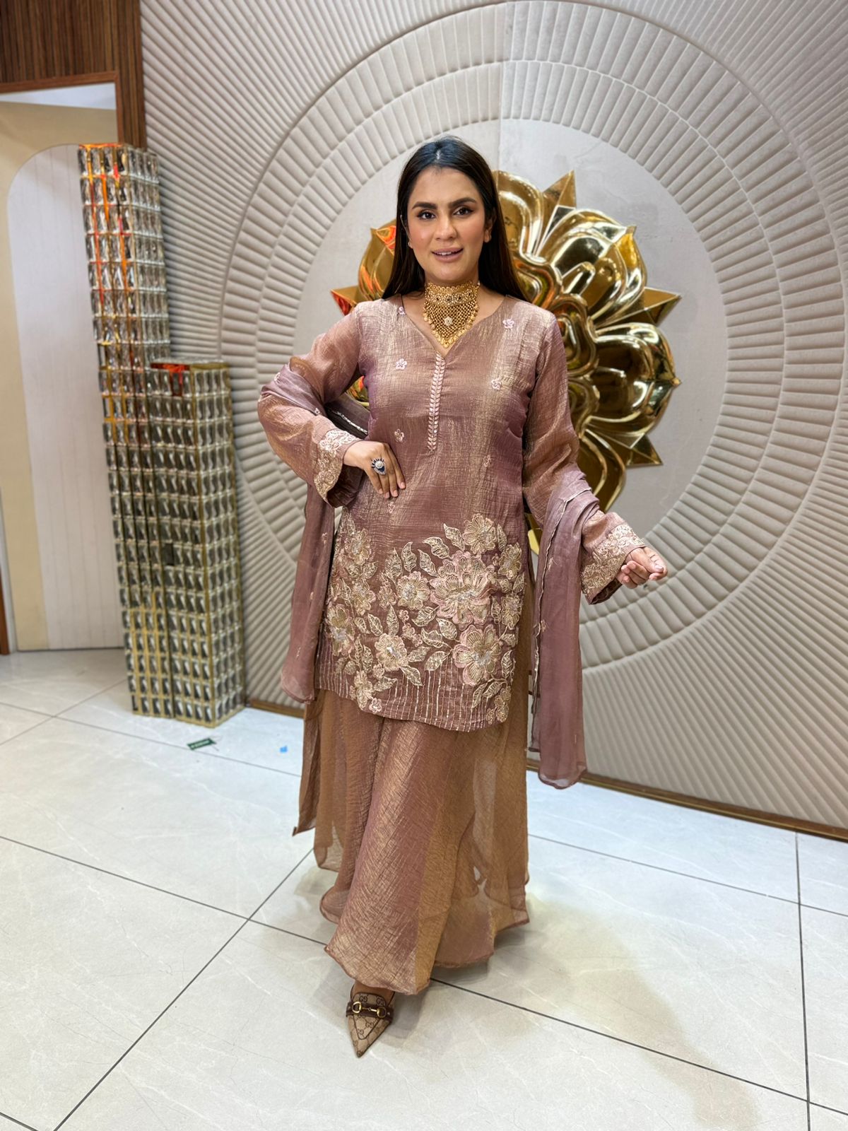 Stunning Partywear Suit With Heavy Work PC1898