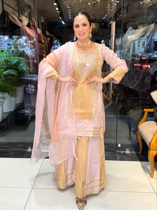 Beautiful Partywear Suit With Heavy Neck PC1942