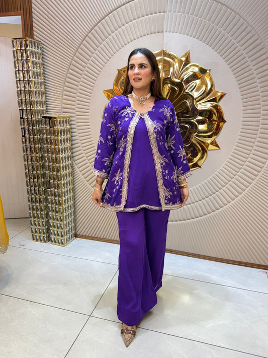 Beautiful Designer Suit With Mirror Work PC1946