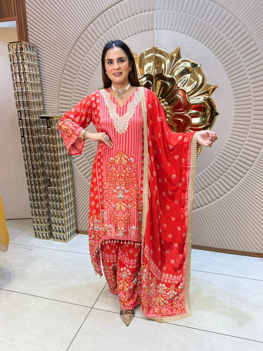 Stunning Pattern Print Suit PC1948