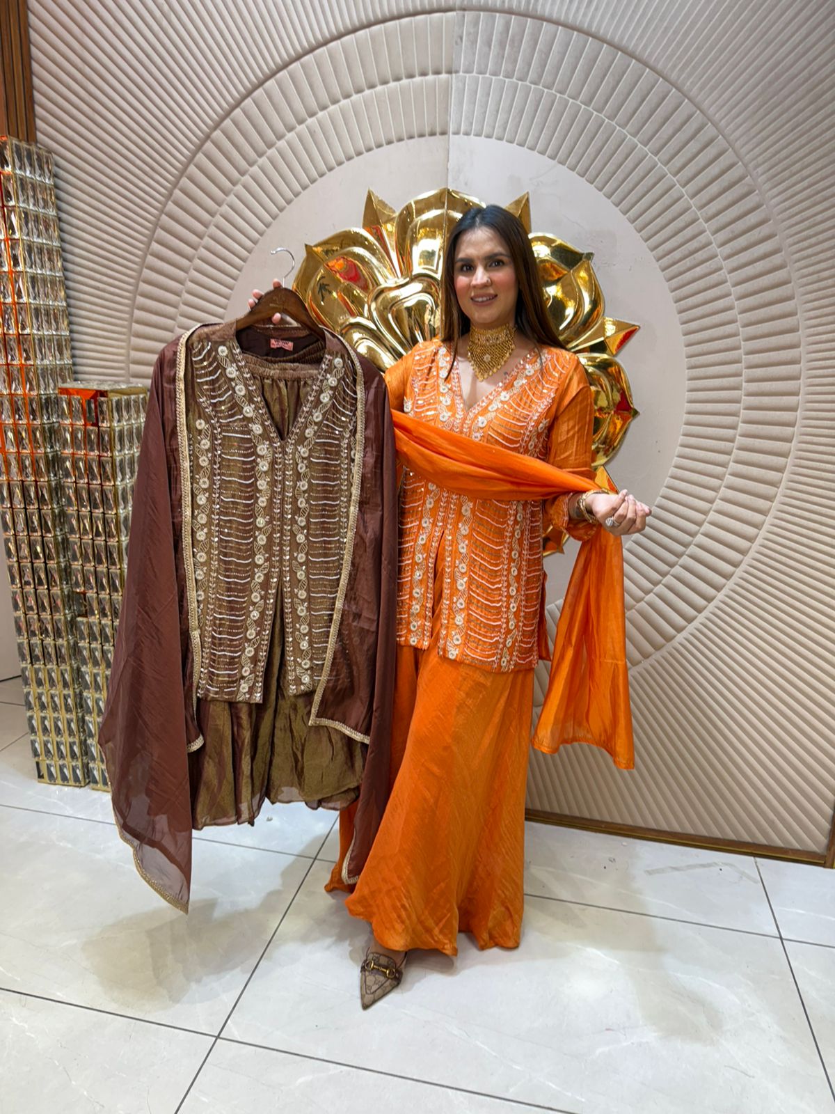 Partywear Heavy Emroidery Silk Suit PC1968