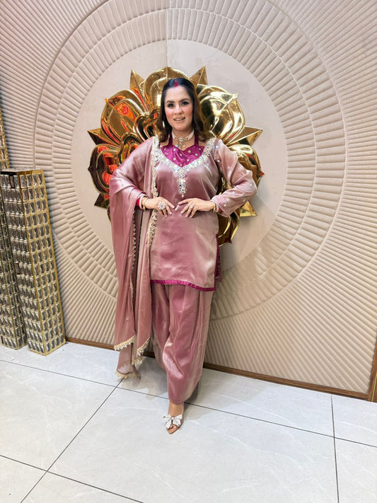 Beautiful Suit With Designer Neck PC1984