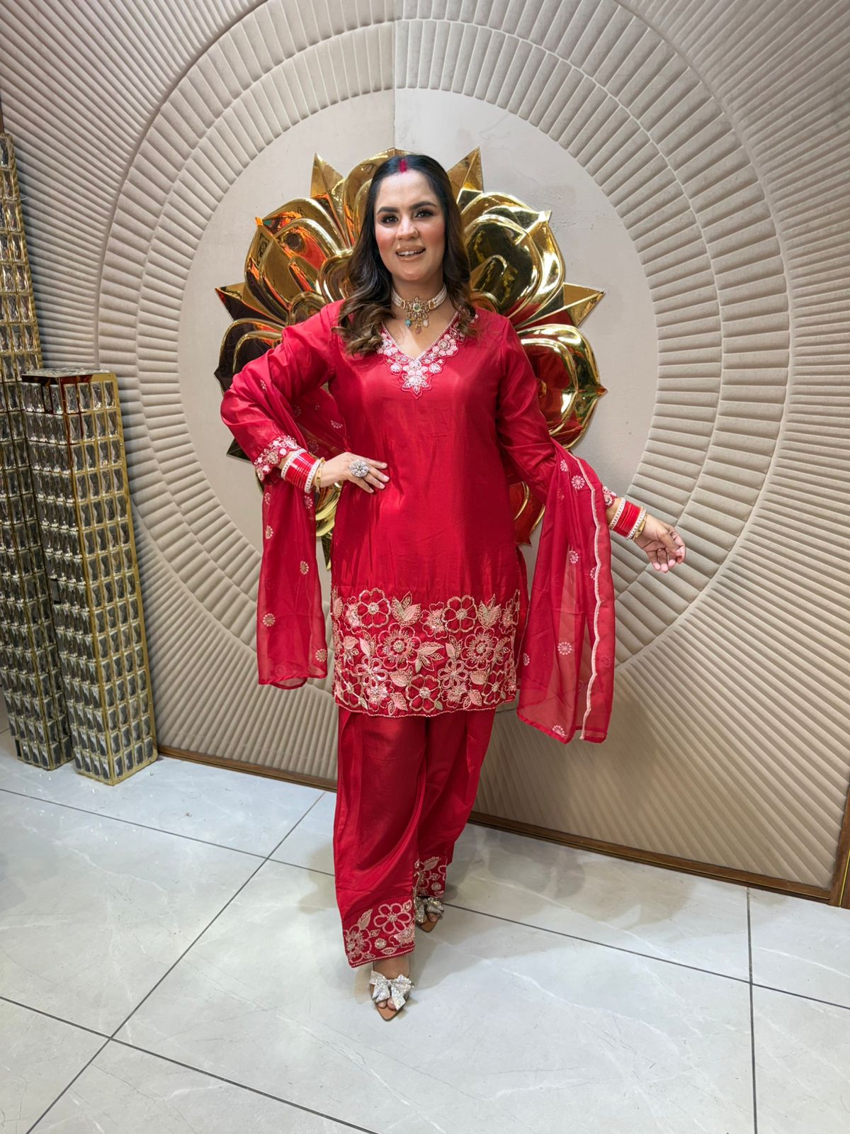 Beautiful Floral Work Suit PC1977