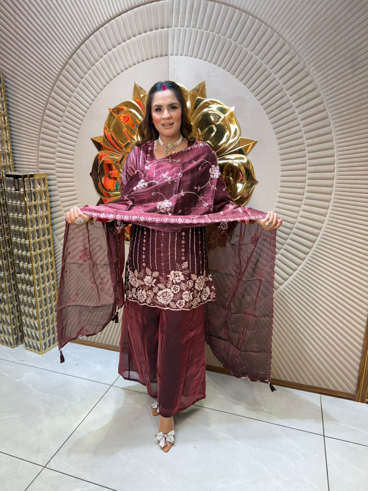 Beautiful Floral Work Suit PC1980