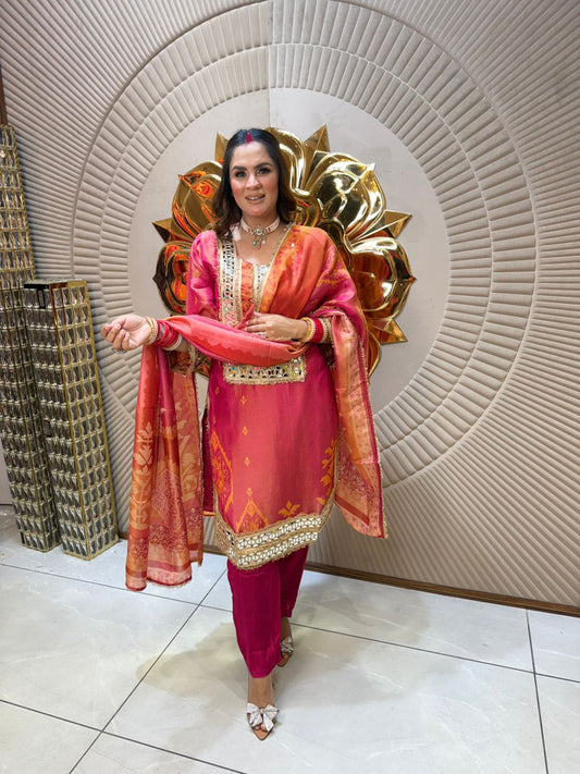 Beautiful Suit With Neck Work PC1982