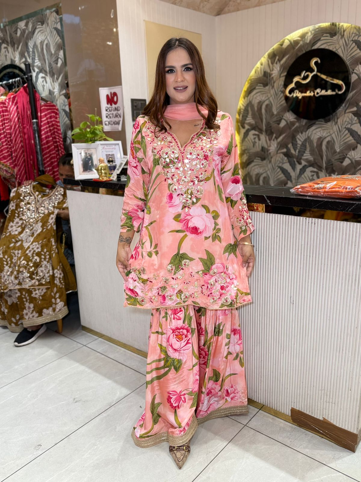 Beautiful Sharara With Flower Design PC1986