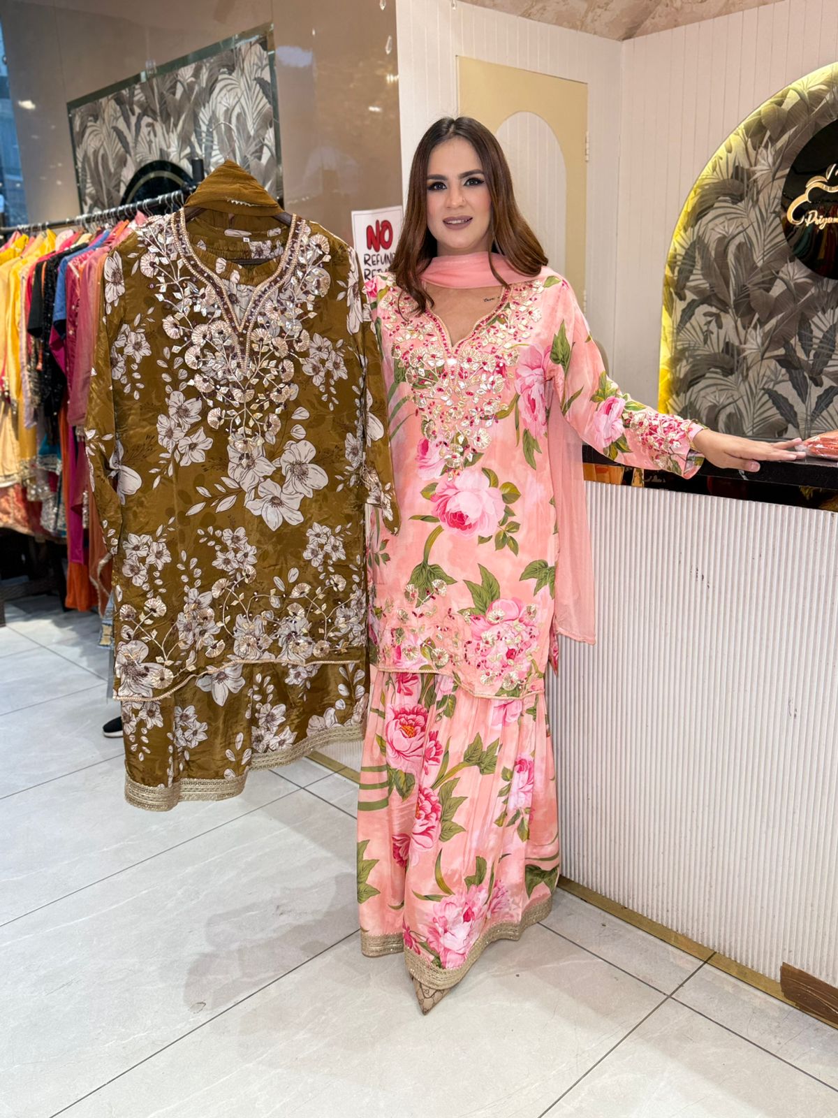 Beautiful Sharara With Flower Design PC1986