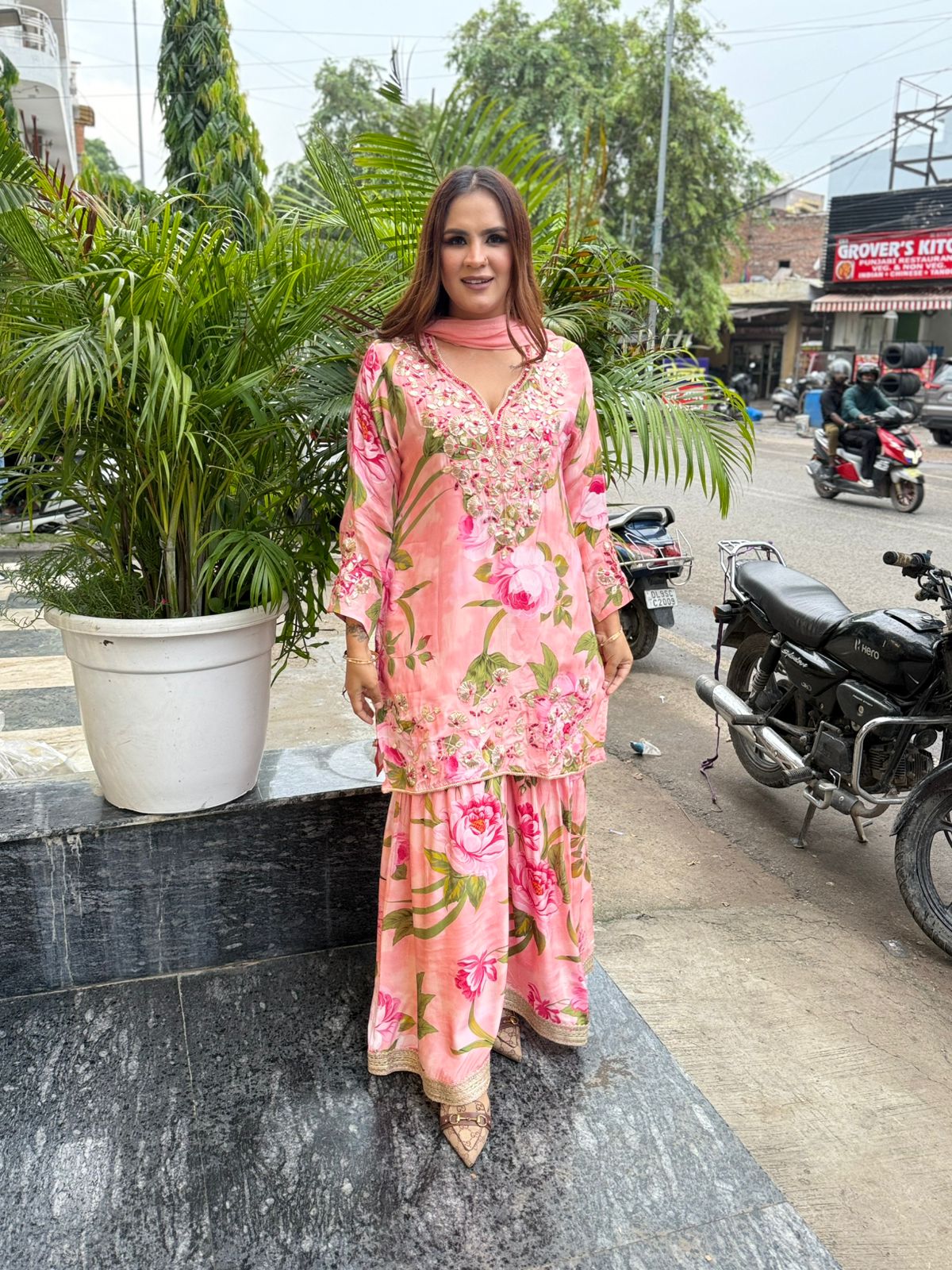 Beautiful Sharara With Flower Design PC1986