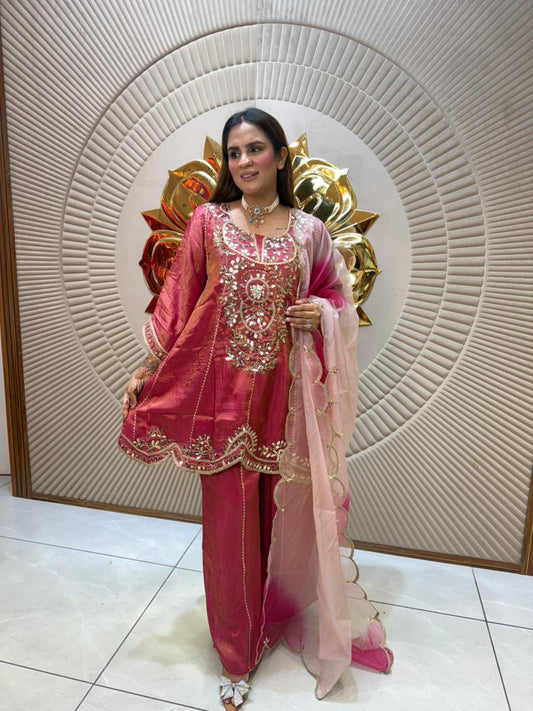 Pure Fabric Gotta Work Suite With Aurangza Dupata pc2008