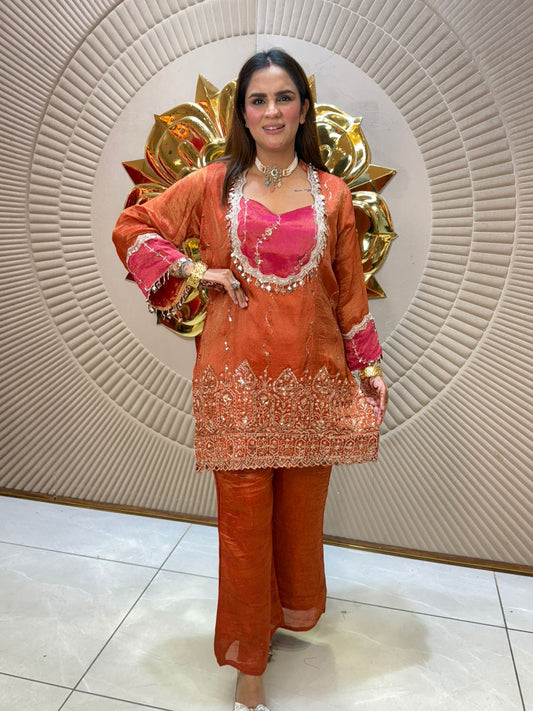 Beautiful Silk Cordset With Fully Embroidery Work PC2016