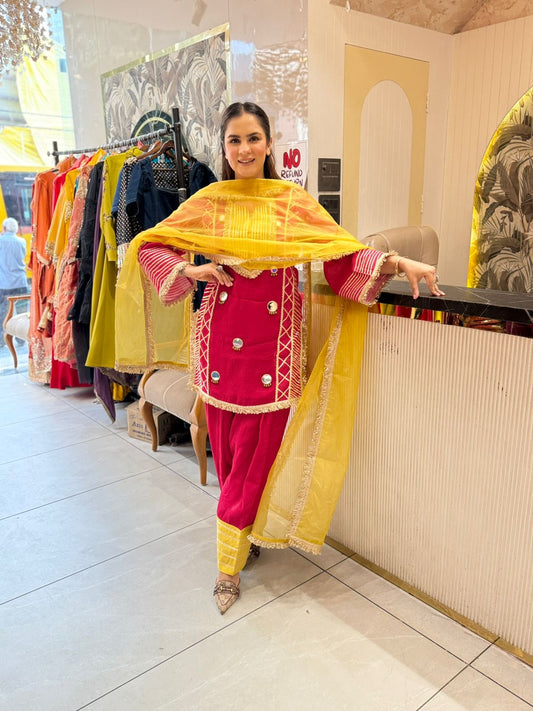 Beautiful Suit With Mirror Work PC2034