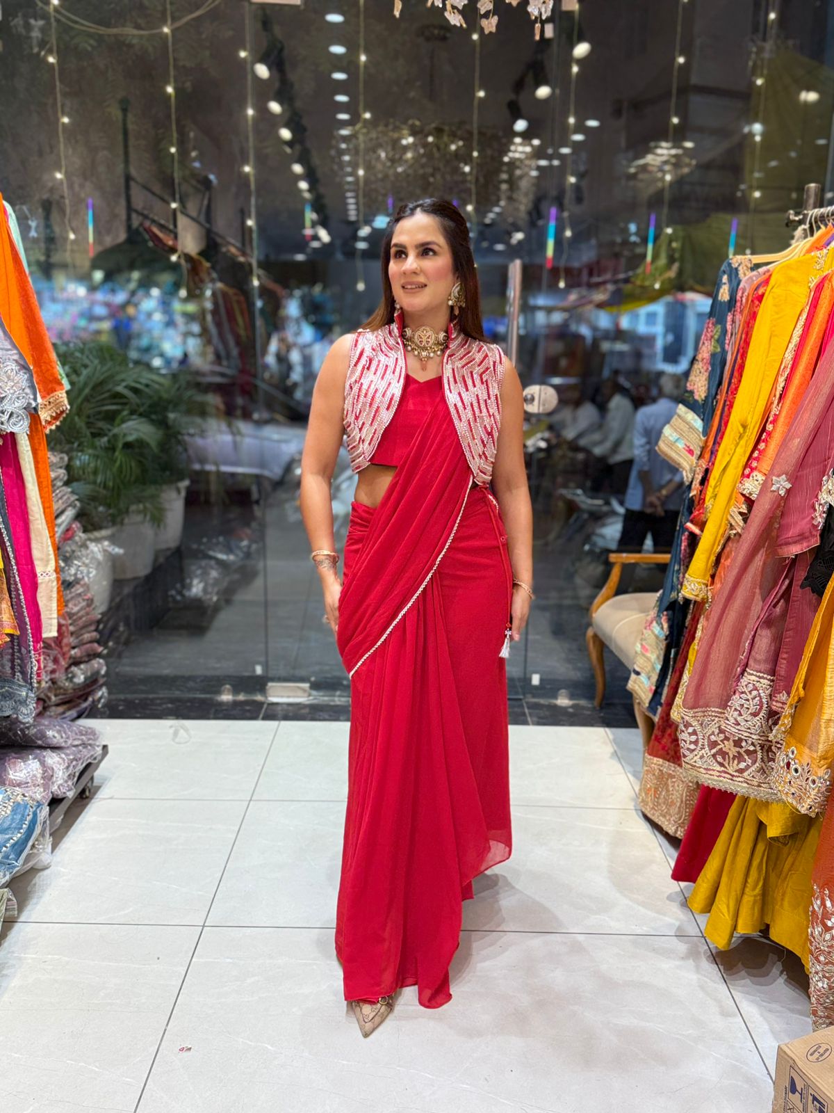 Beautiful Drape Saree With Jacket PC2036