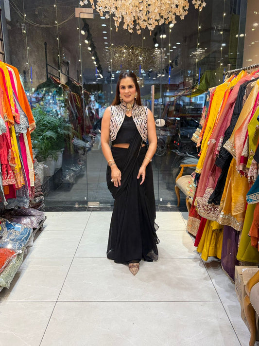 Beautiful Drape Saree With Jacket PC2036