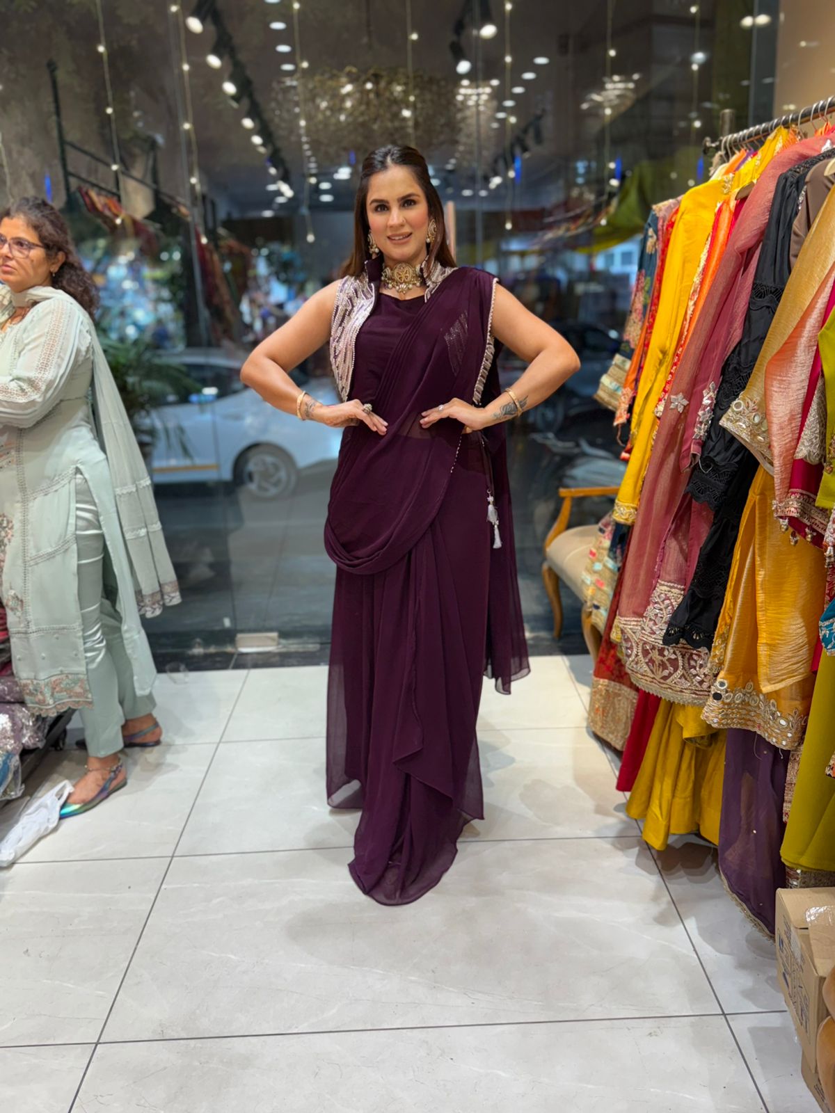 Beautiful Drape Saree With Jacket PC2036