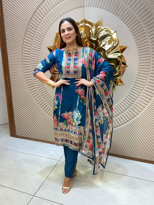 Pretty Suit With Digital Print PC2040