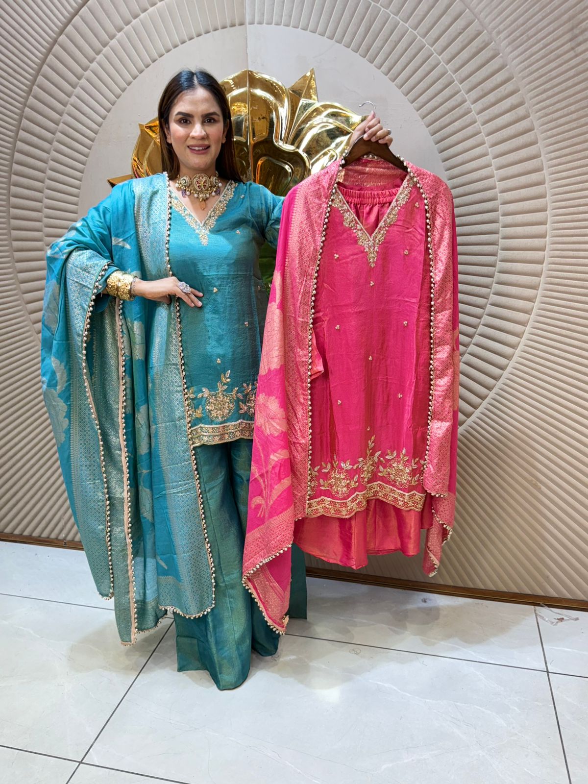 Partywear Suit With Beautiful Embroidery PC2044