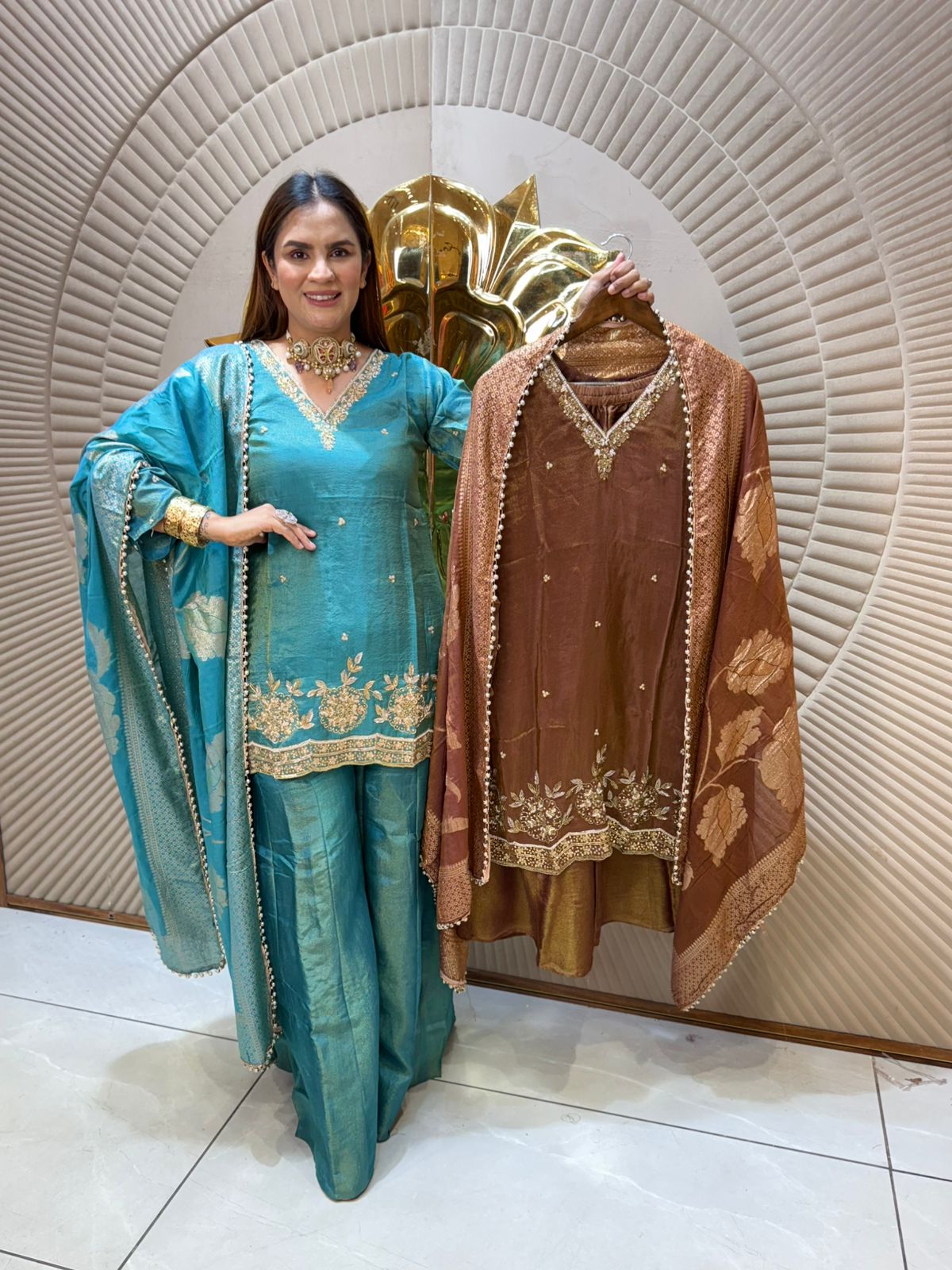 Partywear Suit With Beautiful Embroidery PC2044