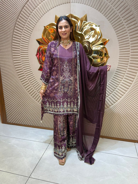 Beautiful Digital Print Suit With Dupatta PC2047