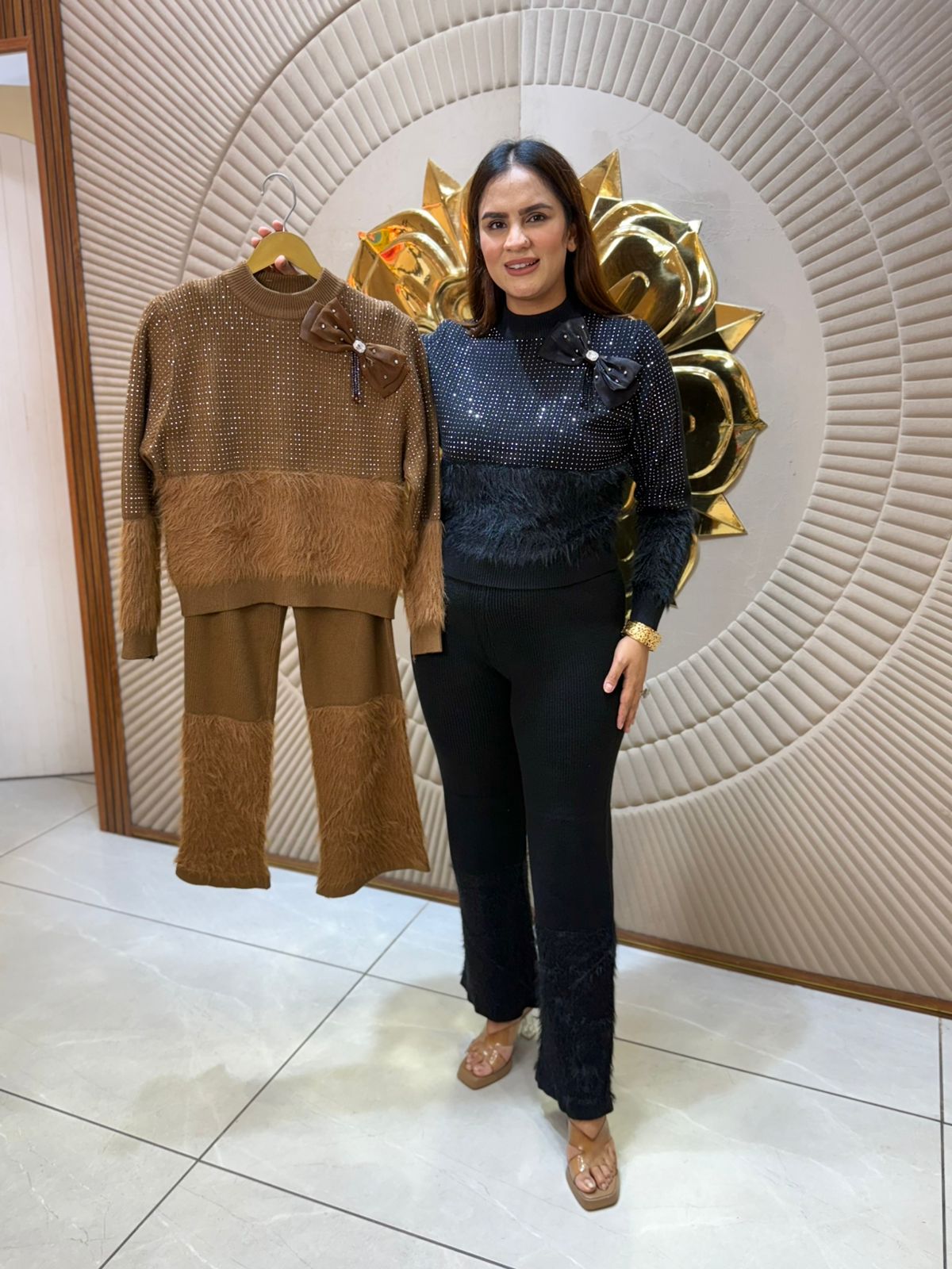 Stunning Fur Work Co-Ord Set PC2055