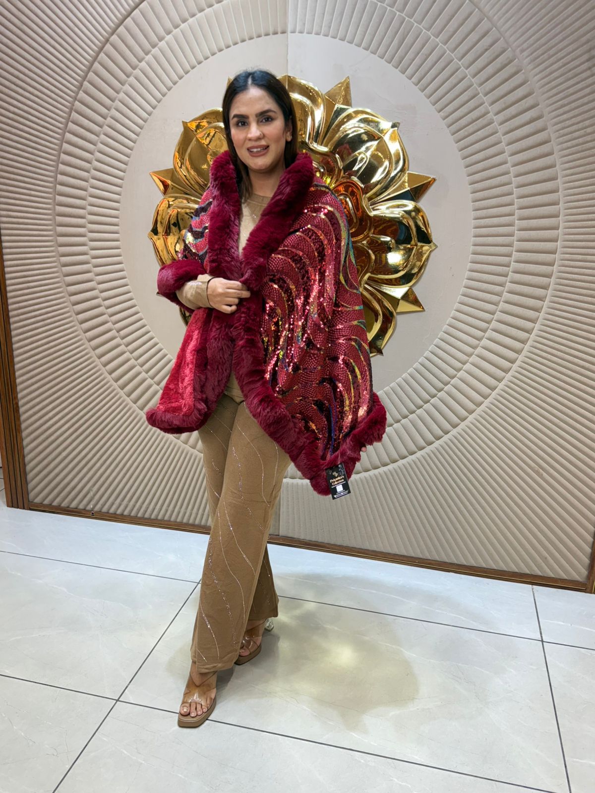 Stunning Sequence Work Shawl PC2061