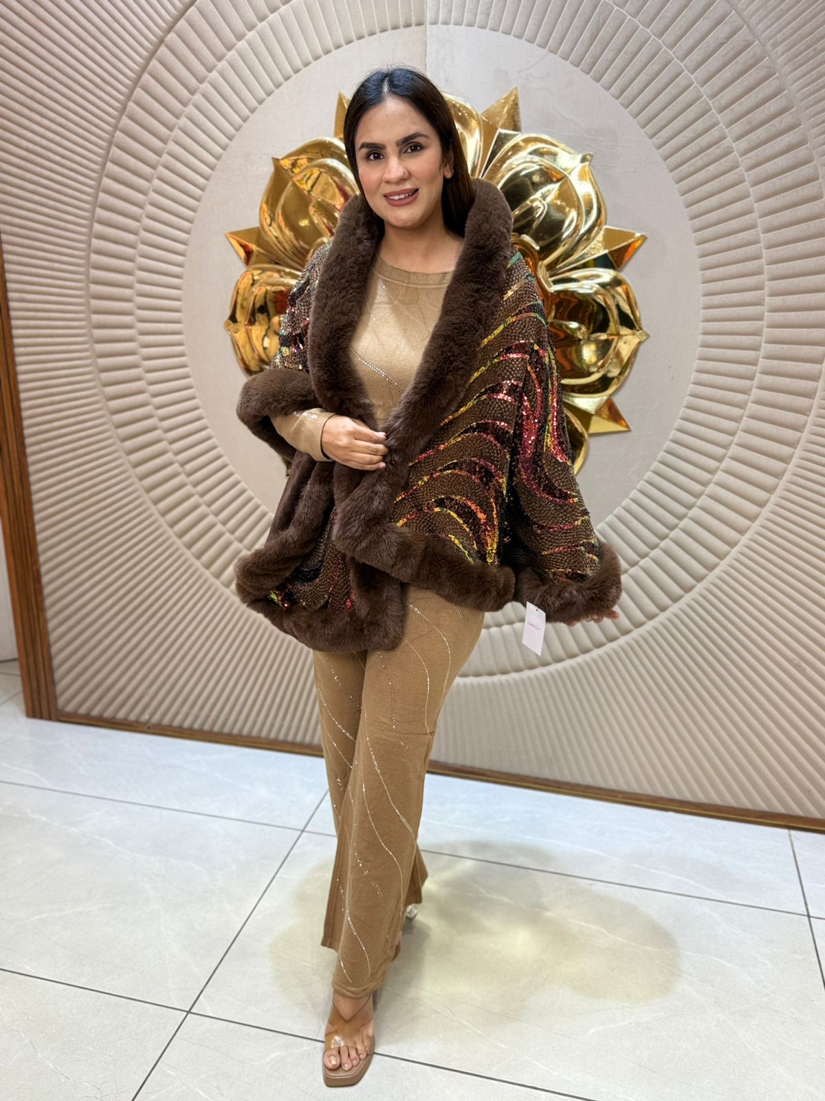 Stunning Sequence Work Shawl PC2061