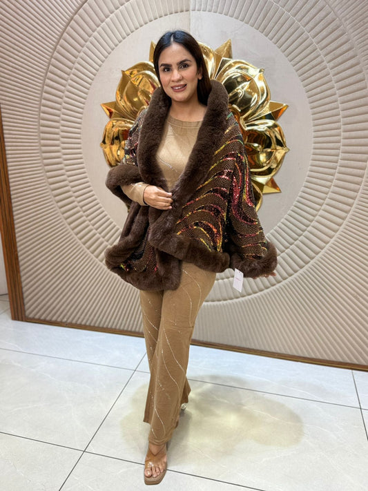 Stunning Sequence Work Shawl PC2061