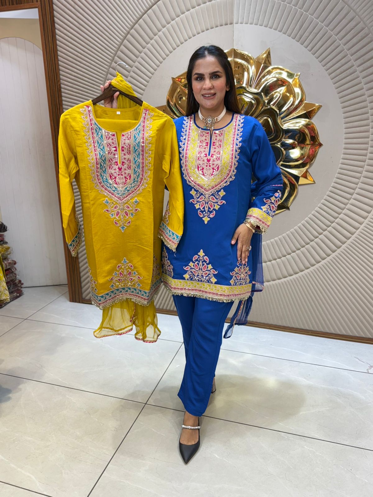 Beautiful Suit With Lace Work PC2080