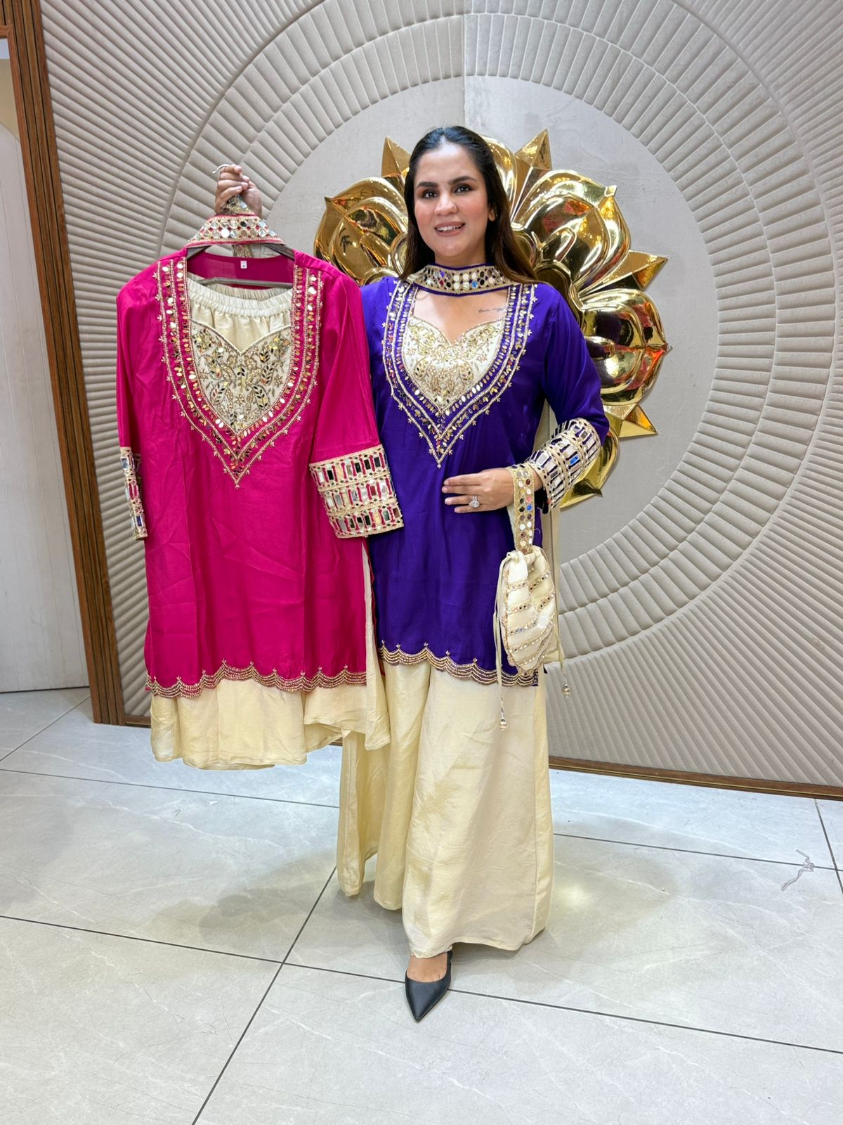 Elegant Suit With Potli Bag PC2082