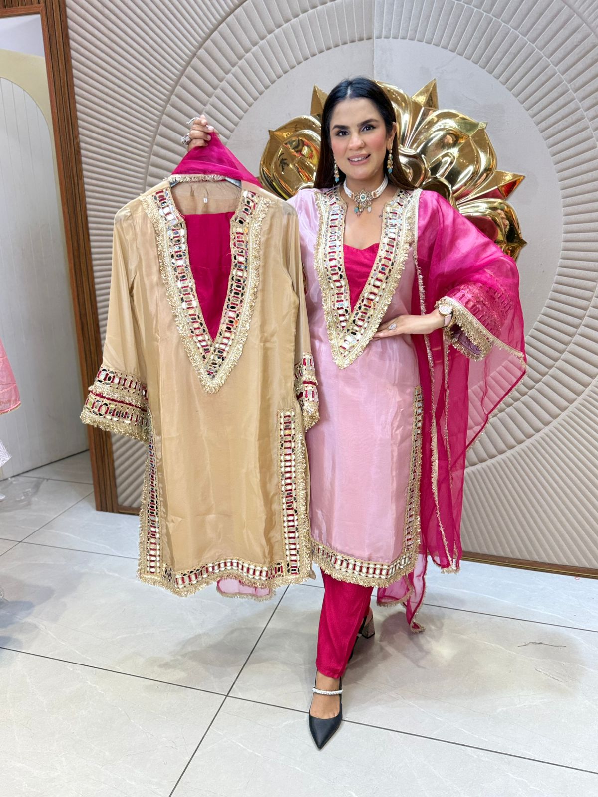 Beautiful Suit With Lace Work PC2085