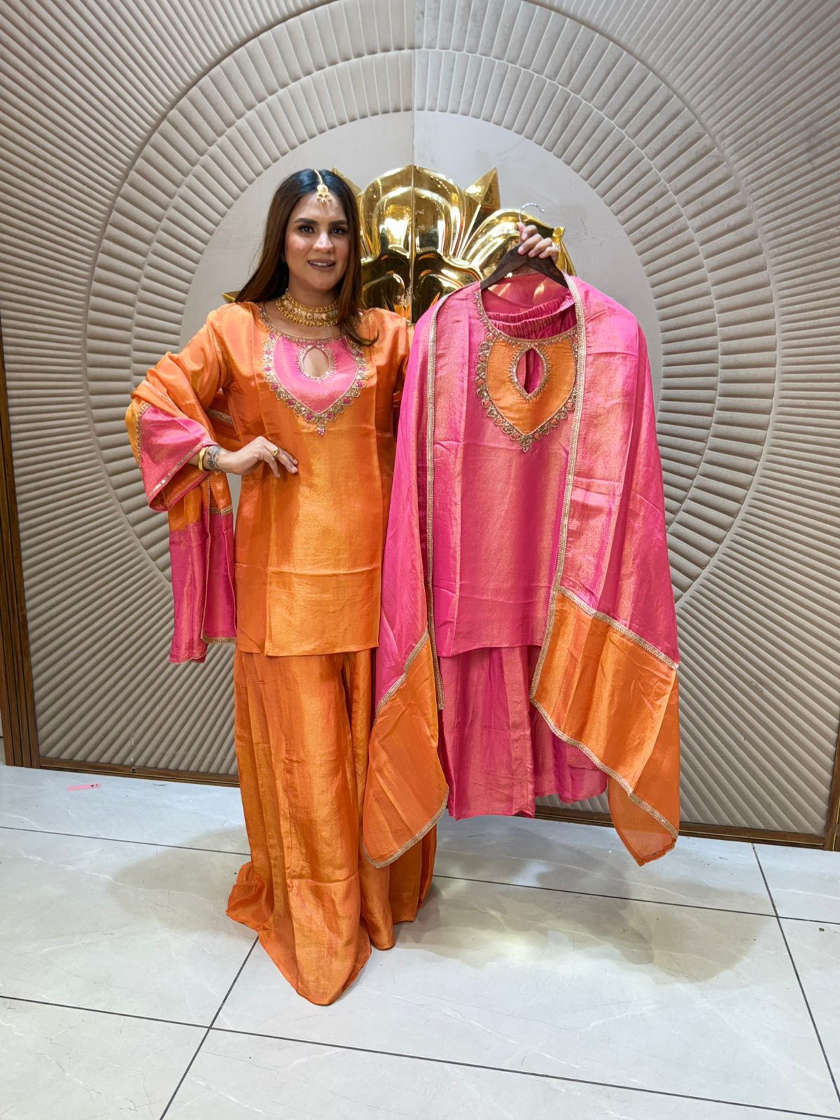 Beautiful Suit With Designer Neck PC2105
