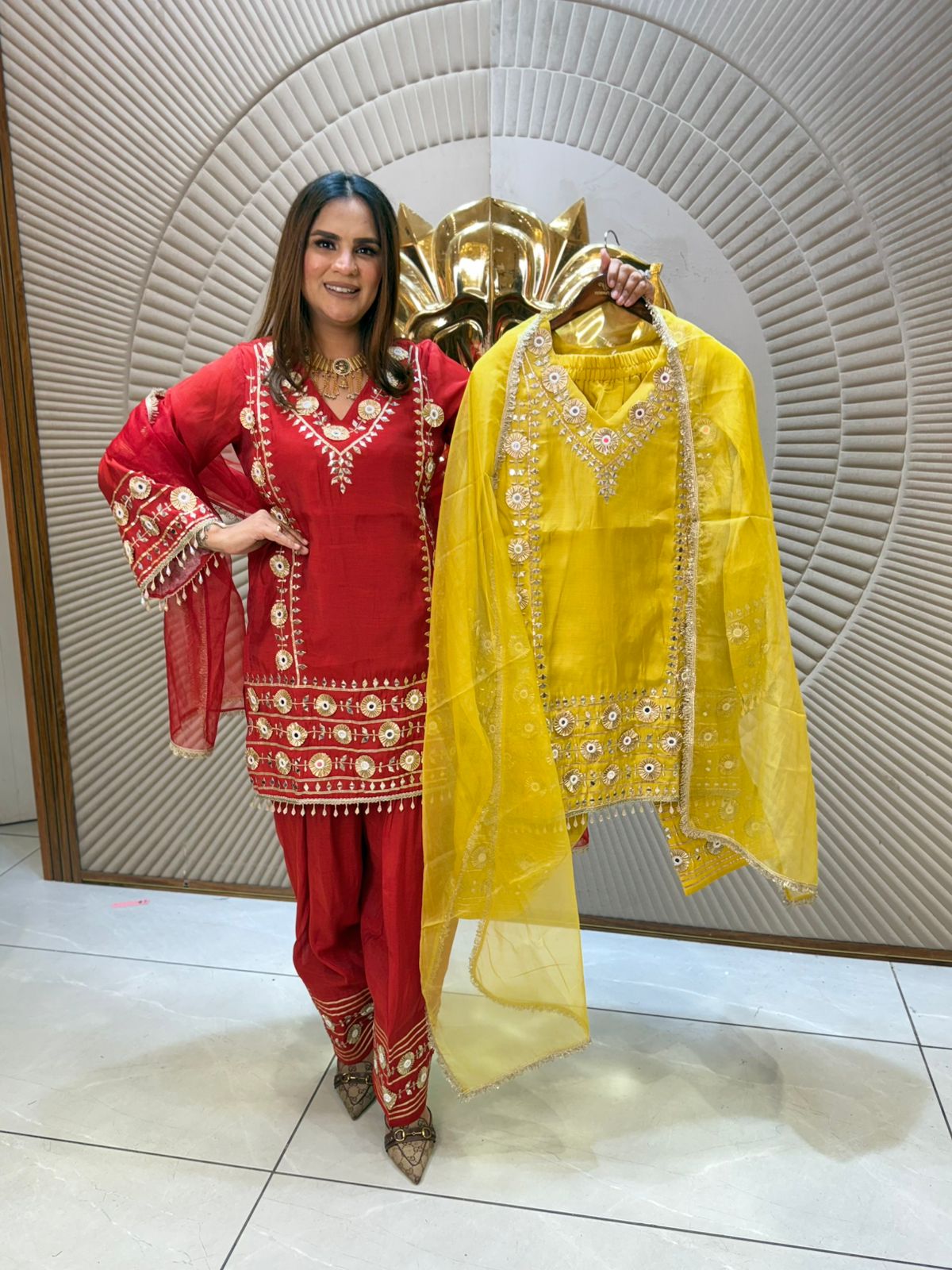 Elegant Suit With Lace Work PC2109