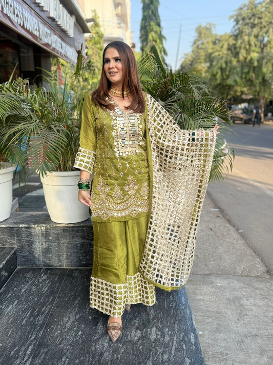 Beautiful Suit With Designer Dupatta PC2111