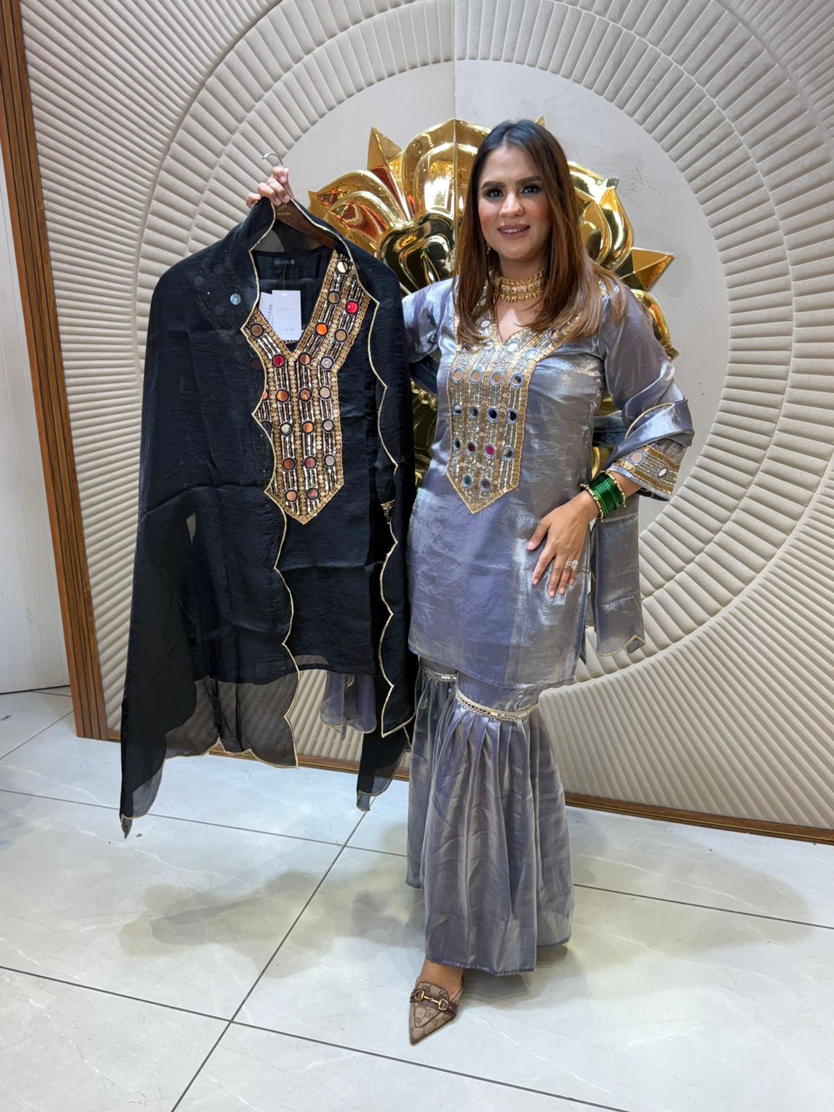 Beautiful Suit With Lace Work On Dupatta PC2112