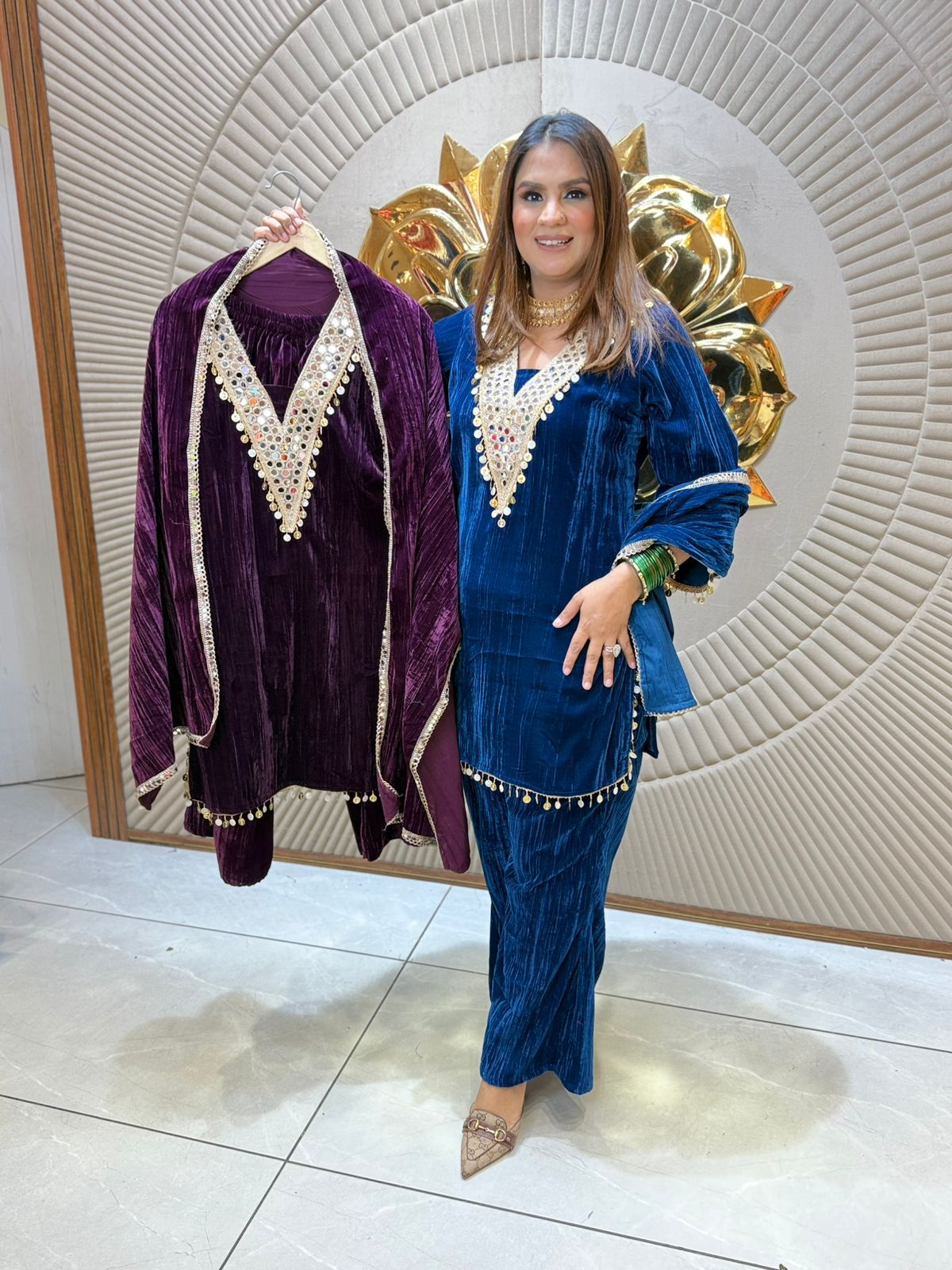 Elegant Velvet Suit PC2113