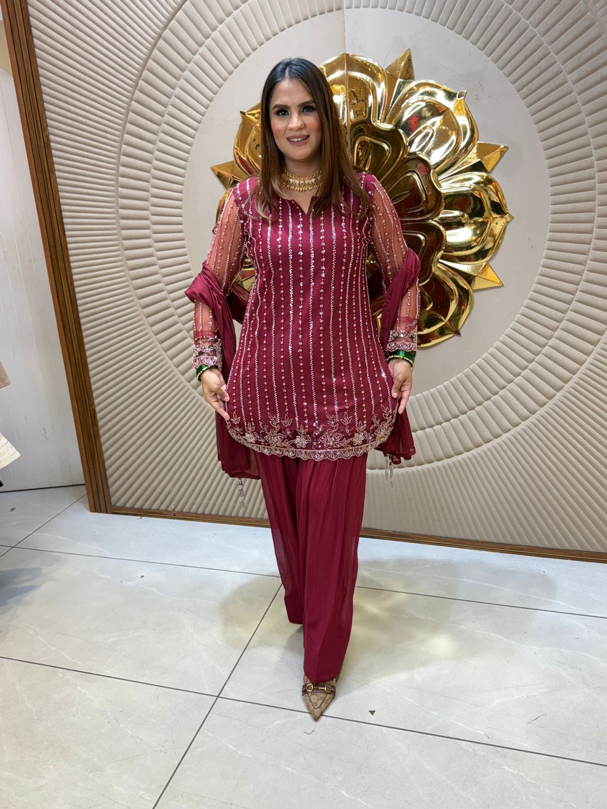 Beautiful Suit With Lace Work PC2115