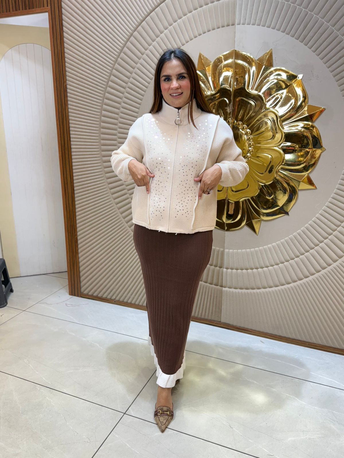 Jacket With Front Border Pockets PC2136