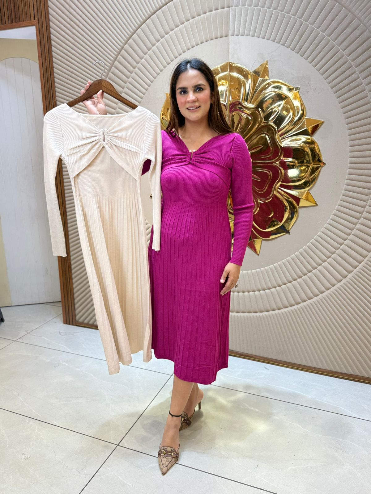 Full Sleeves Stretchable Dress PC2128