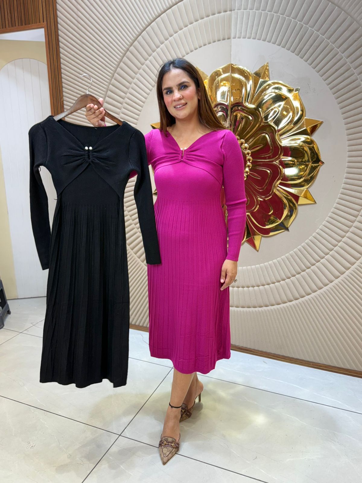 Full Sleeves Stretchable Dress PC2128