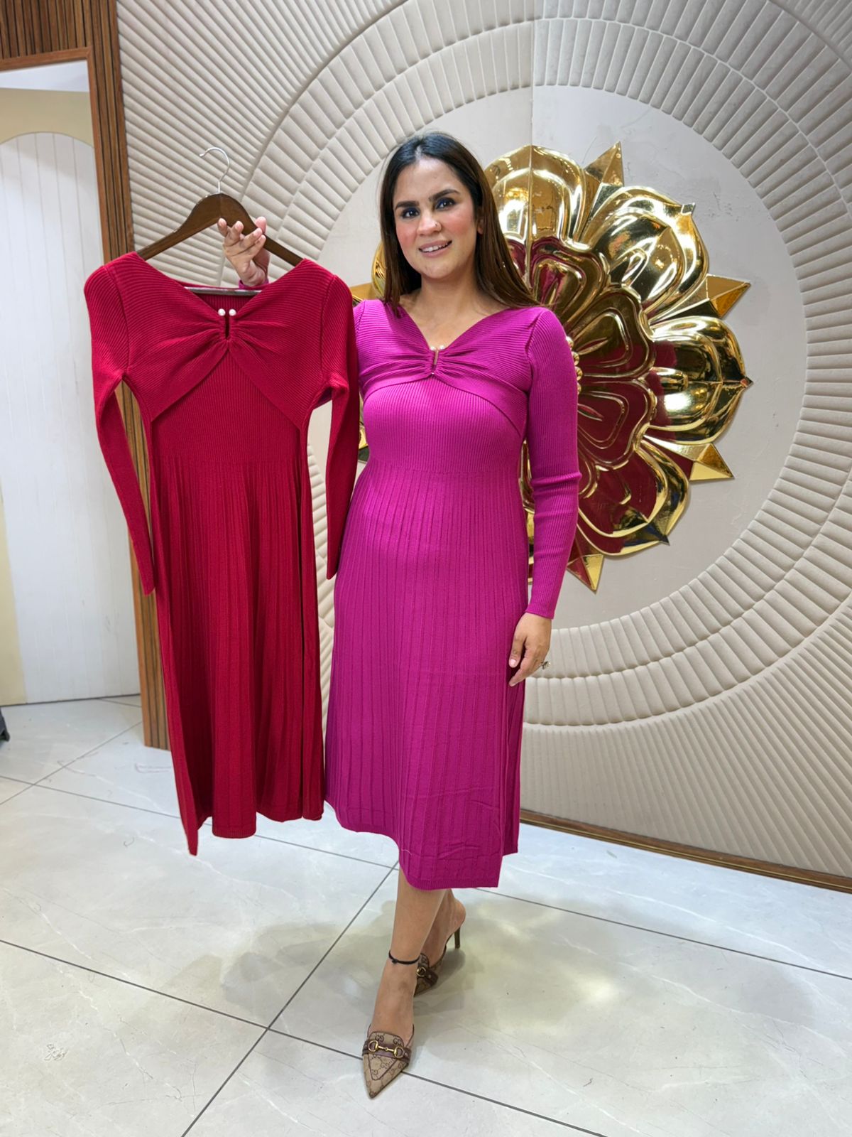 Full Sleeves Stretchable Dress PC2128