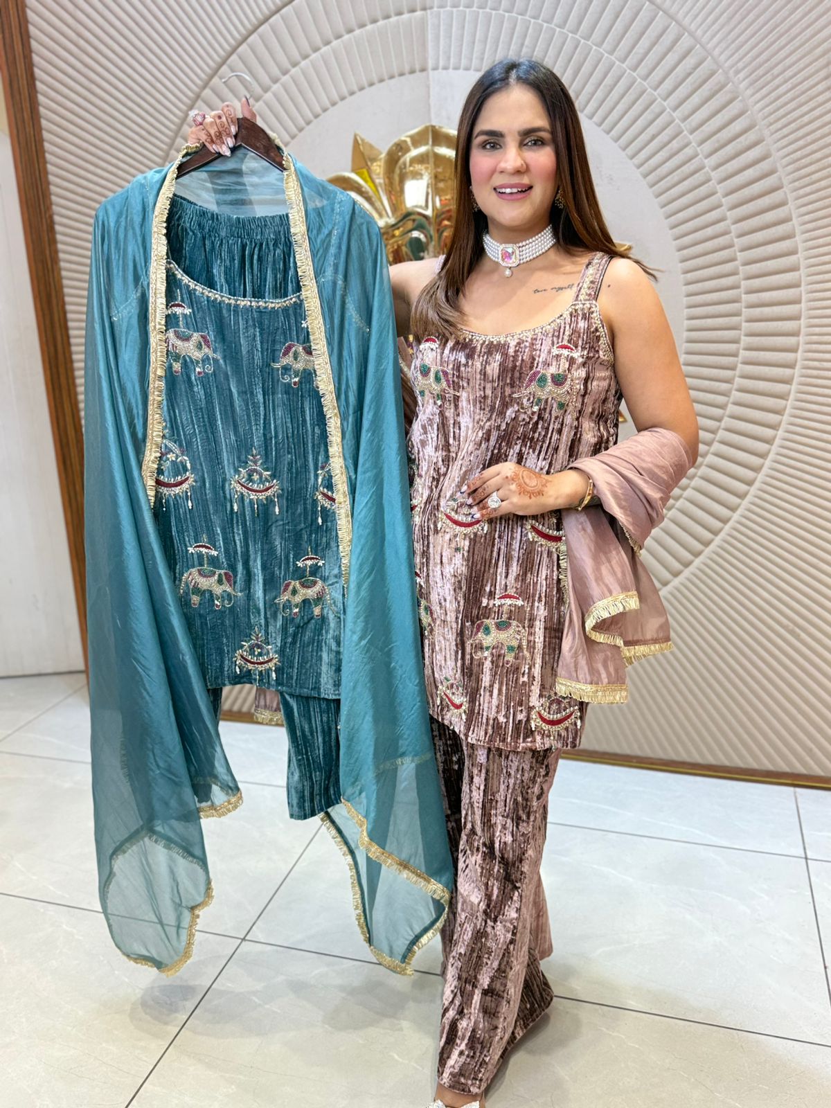 Beautiful suit with Elephant Design PC2141